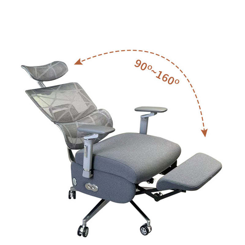 Minimalist Metal Mesh Electric Massage Desk Chair