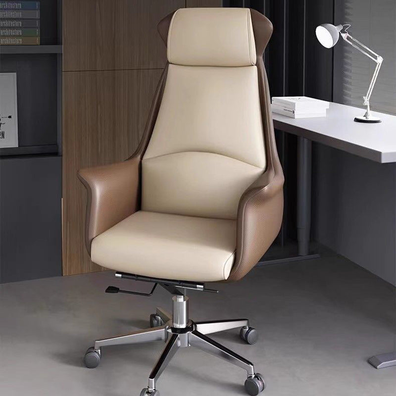 Minimalist Leather Steel Triangle Desk Chair
