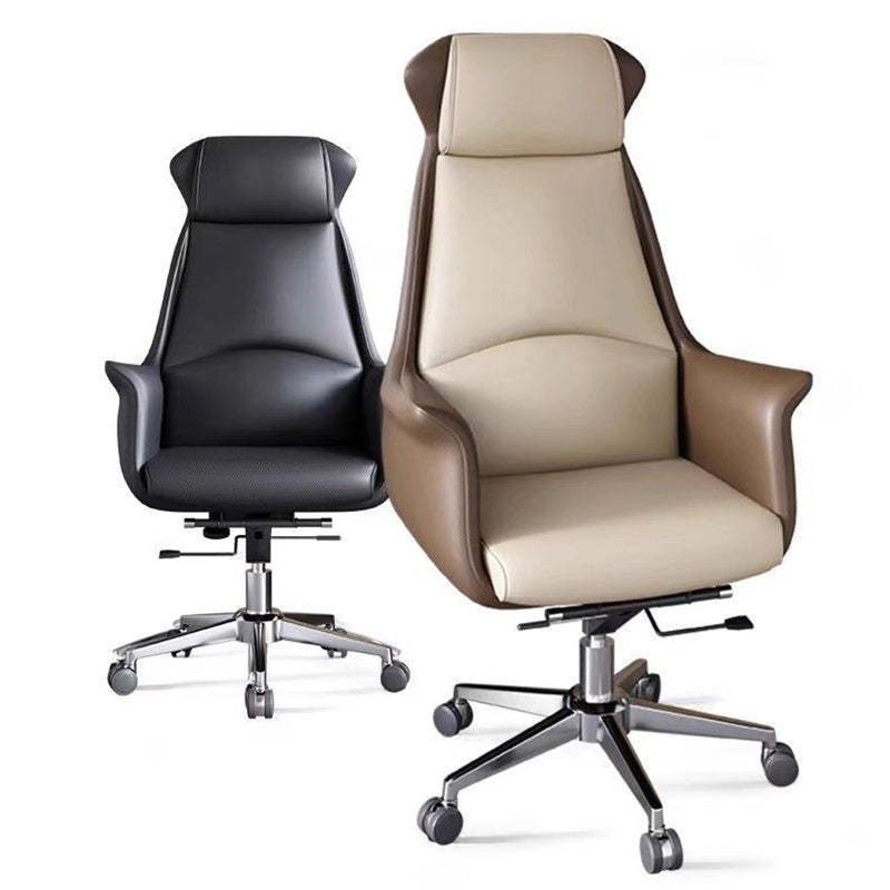 Minimalist Leather Steel Triangle Desk Chair