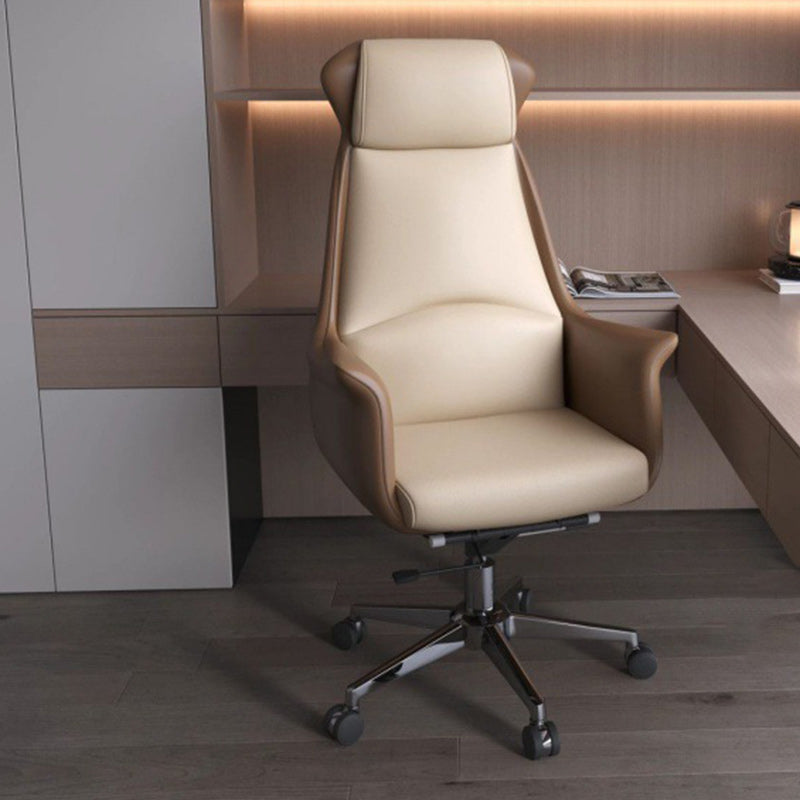 Minimalist Leather Steel Triangle Desk Chair