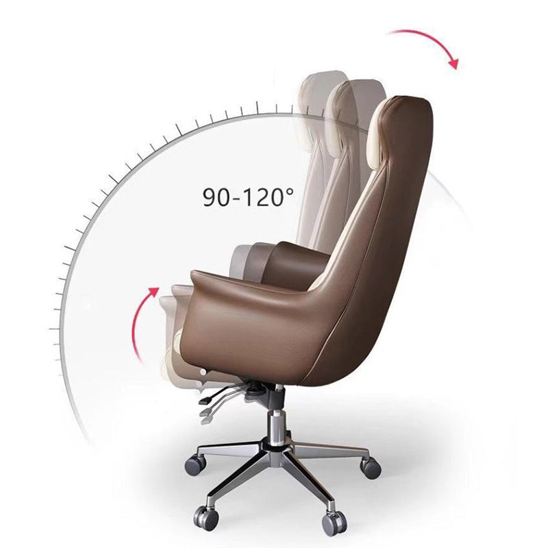 Minimalist Leather Steel Triangle Desk Chair