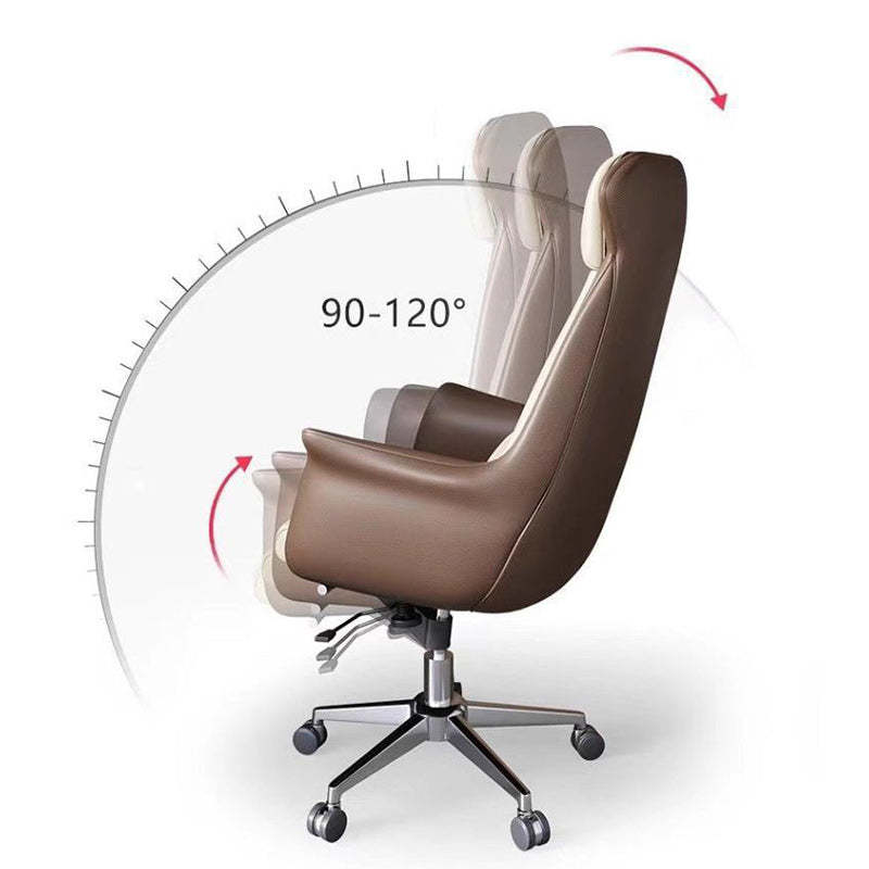 Minimalist Leather Steel Triangle Desk Chair
