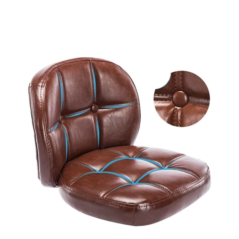 Scandinavian Leather Metal Oval Mini Desk Chair