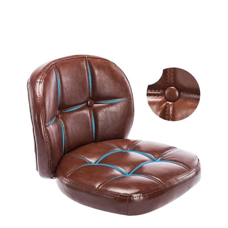 Scandinavian Leather Metal Oval Mini Desk Chair