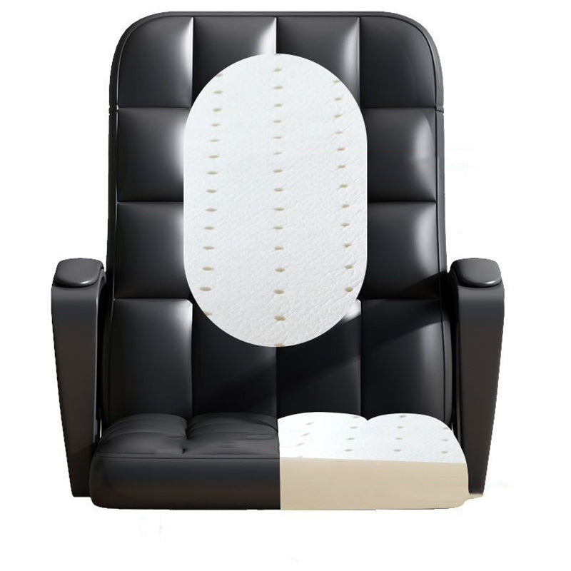 Minimalist Leather Fabric Steel Plaid Desk Chair