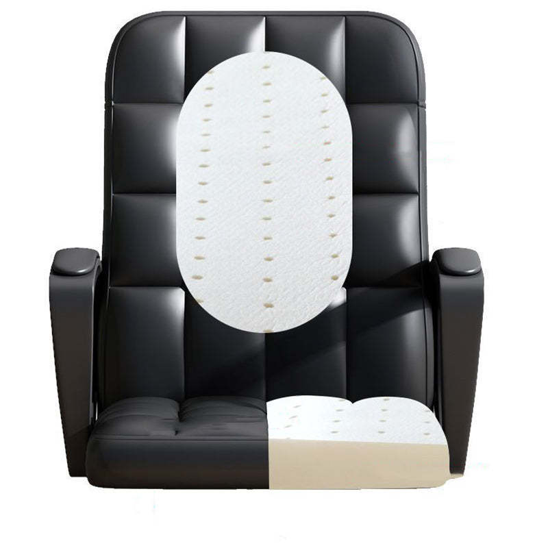Minimalist Leather Fabric Steel Plaid Desk Chair