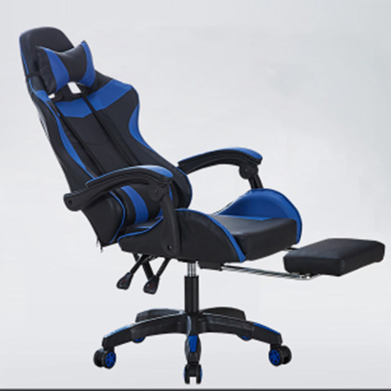 Minimalist Leather Metal Nylon Arc Desk Chair