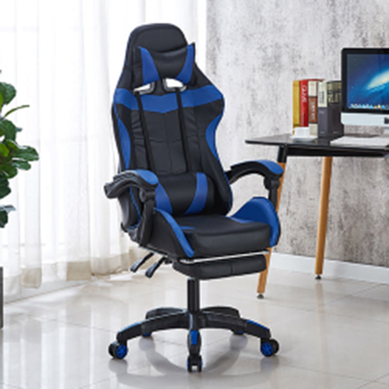 Minimalist Leather Metal Nylon Arc Desk Chair