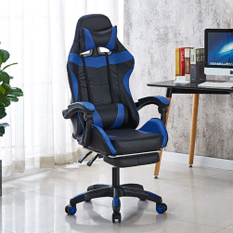 Minimalist Leather Metal Nylon Arc Desk Chair