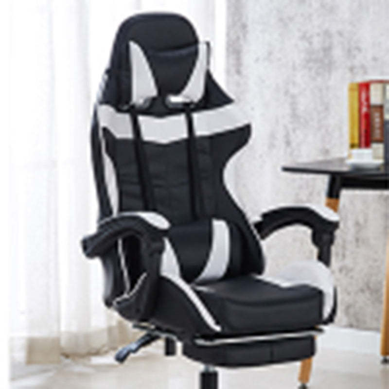 Minimalist Leather Metal Nylon Arc Desk Chair