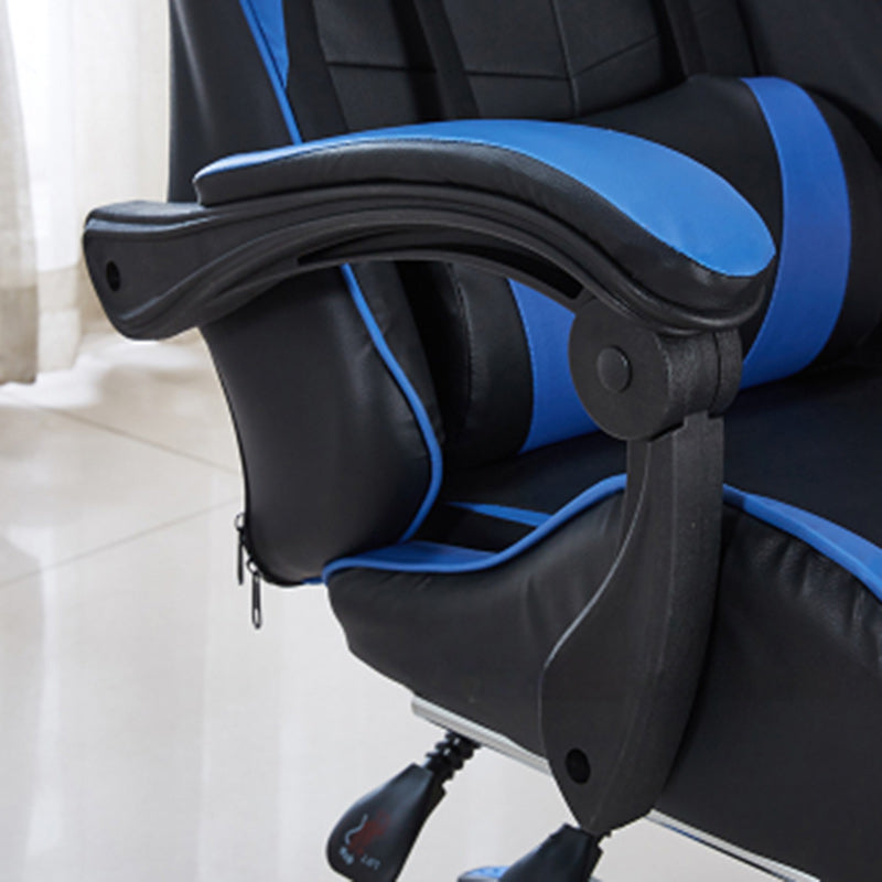Minimalist Leather Metal Nylon Arc Desk Chair