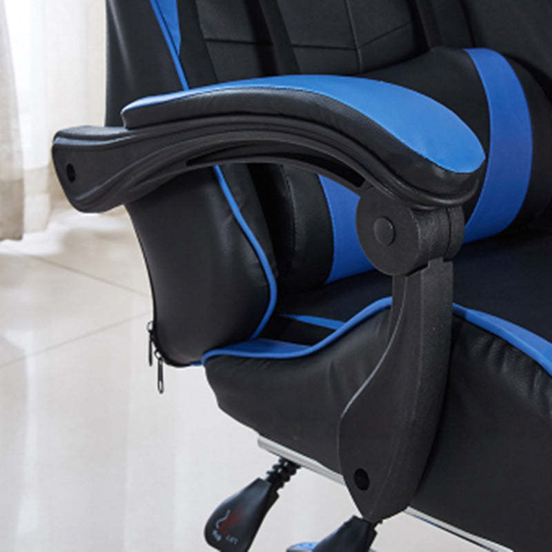 Minimalist Leather Metal Nylon Arc Desk Chair