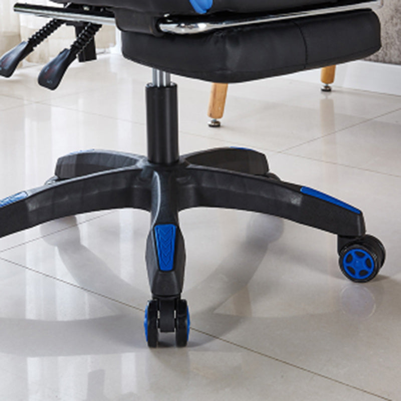 Minimalist Leather Metal Nylon Arc Desk Chair
