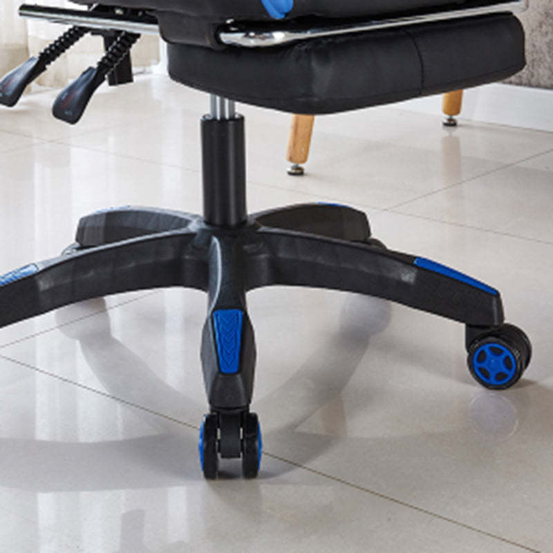 Minimalist Leather Metal Nylon Arc Desk Chair