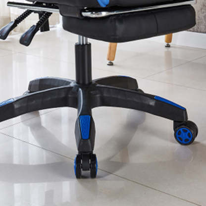Minimalist Leather Metal Nylon Arc Desk Chair