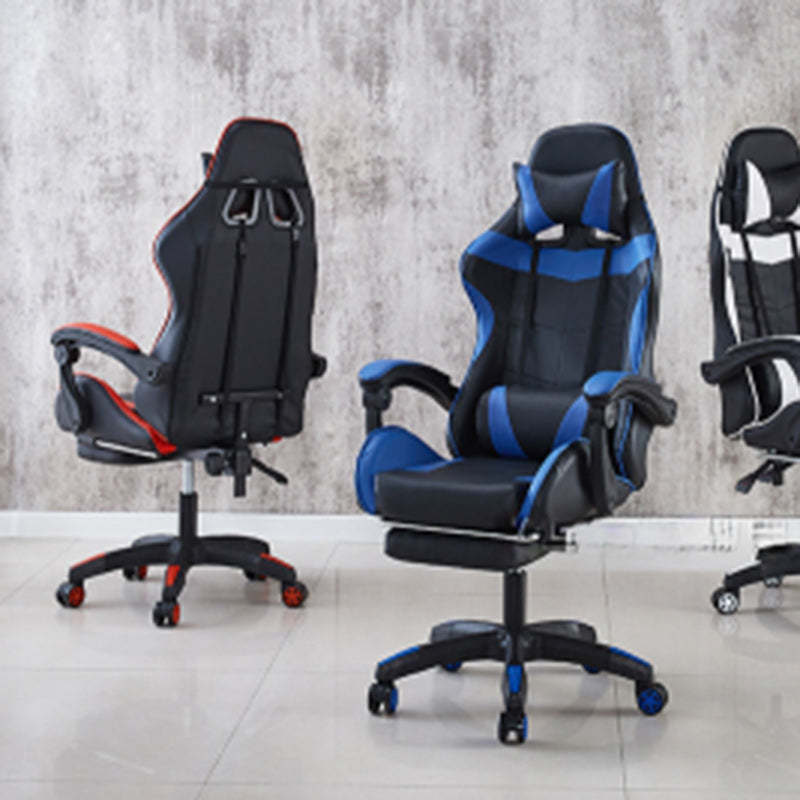 Minimalist Leather Metal Nylon Arc Desk Chair