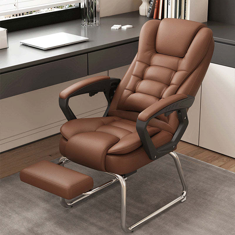 Minimalist Fabric Leather Steel Bow Desk Chair