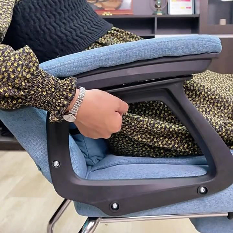 Minimalist Fabric Leather Steel Bow Desk Chair