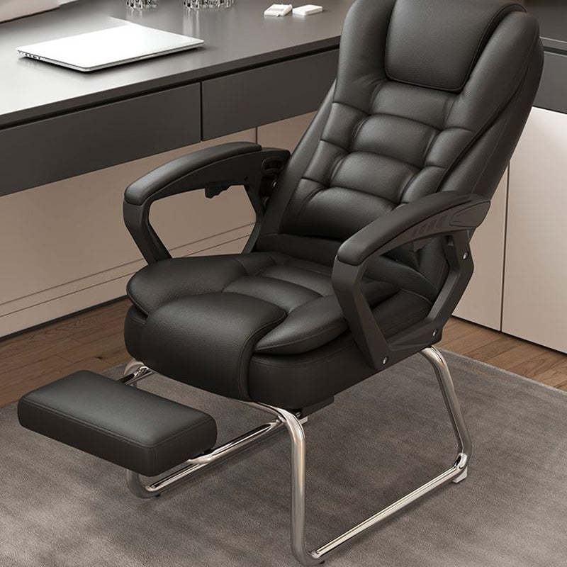 Minimalist Fabric Leather Steel Bow Desk Chair