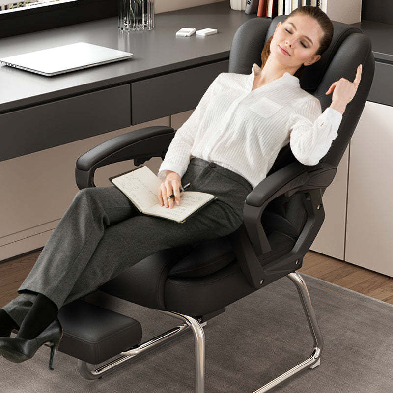 Minimalist Fabric Leather Steel Bow Desk Chair