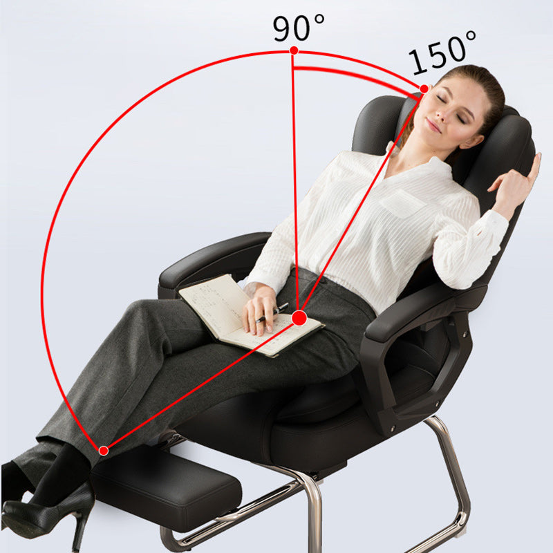 Minimalist Fabric Leather Steel Bow Desk Chair