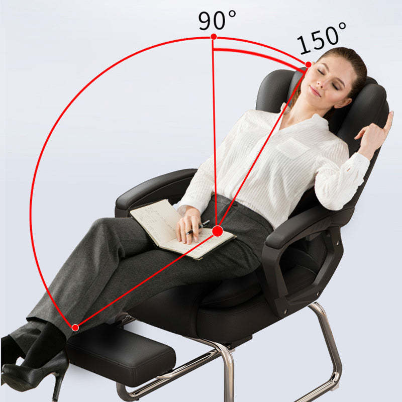 Minimalist Fabric Leather Steel Bow Desk Chair
