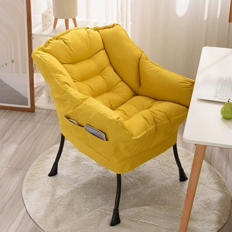Minimalist Velvet Steel Accent Chair