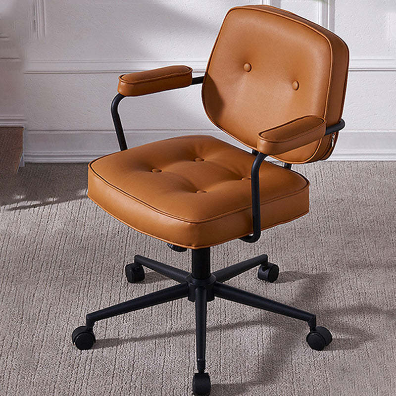 Scandinavian Leather Metal Buckle Desk Chair
