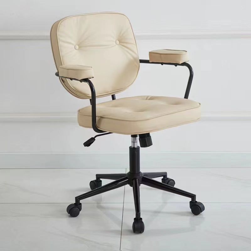 Scandinavian Leather Metal Buckle Desk Chair