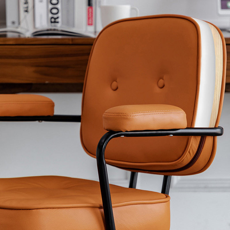 Scandinavian Leather Metal Buckle Desk Chair