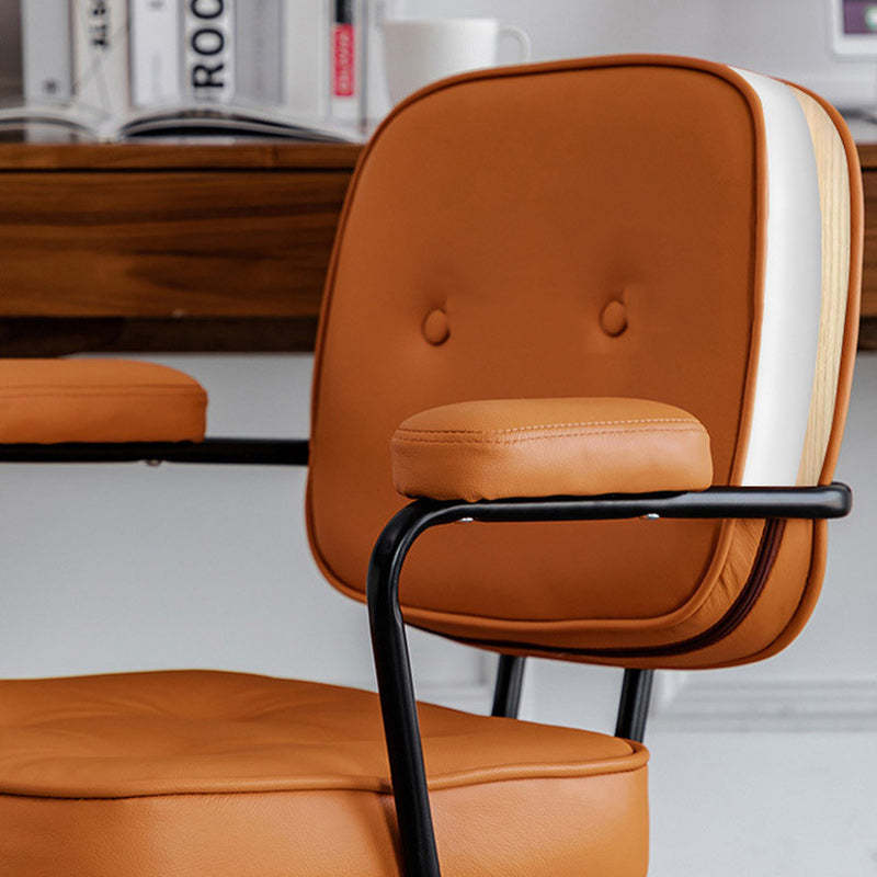 Scandinavian Leather Metal Buckle Desk Chair