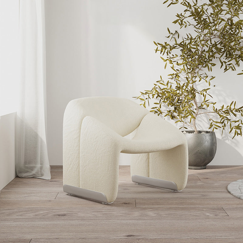 Scandinavian Velvet Iron M-Arc Accent Chair