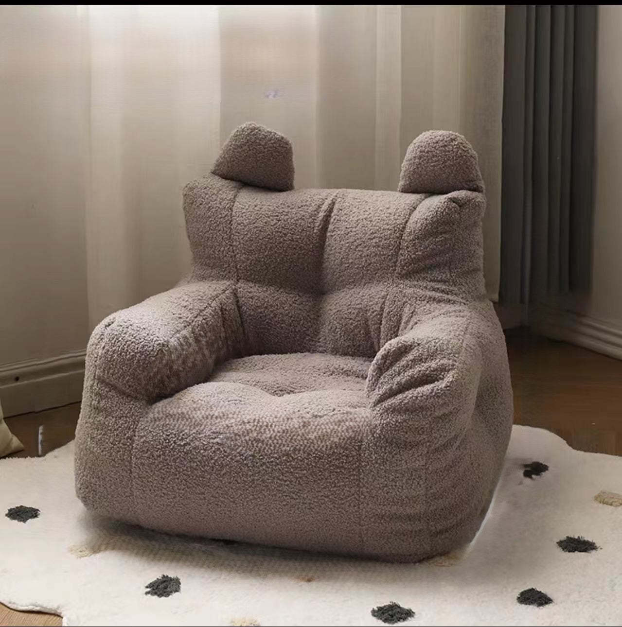 Gray nordic ears rabbit accent chairs