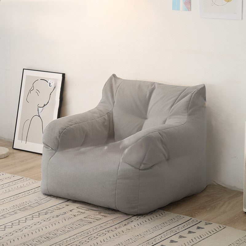 Scandinavian Fabric Plaid Sofa — Light Gray