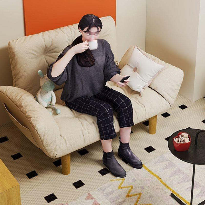 Scandinavian Fabric Wood Lattice Sofa