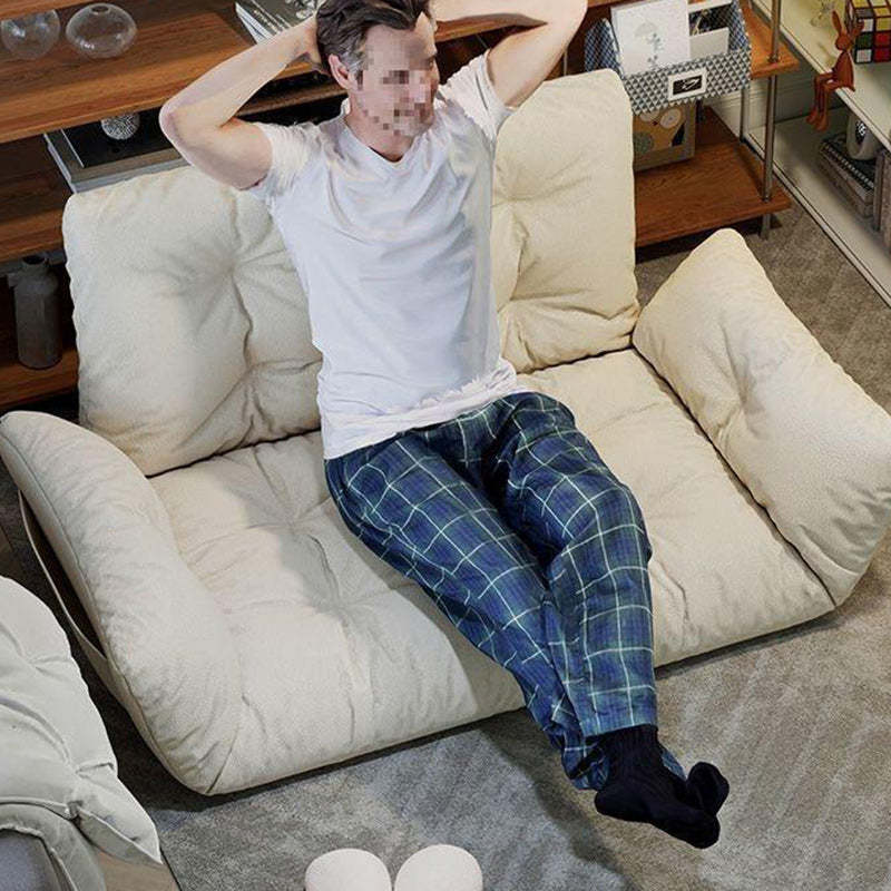 Scandinavian Fabric Wood Lattice Sofa
