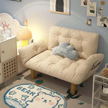 Scandinavian Fabric Wood Lattice Sofa