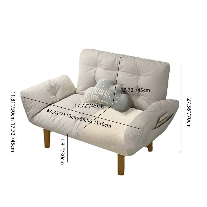 Scandinavian Fabric Wood Lattice Sofa
