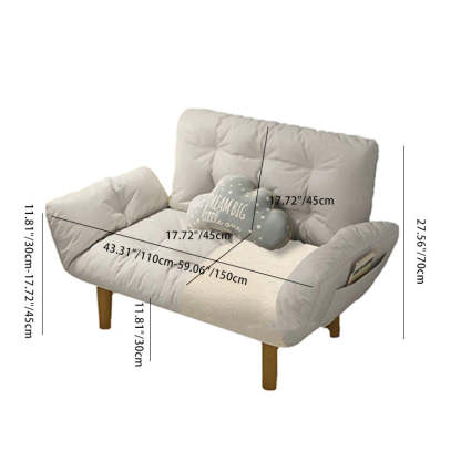 Scandinavian Fabric Wood Lattice Sofa