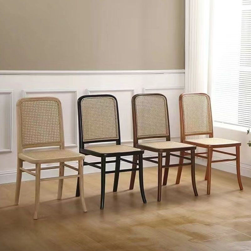 Scandinavian Rattan Lattice Dining Chair