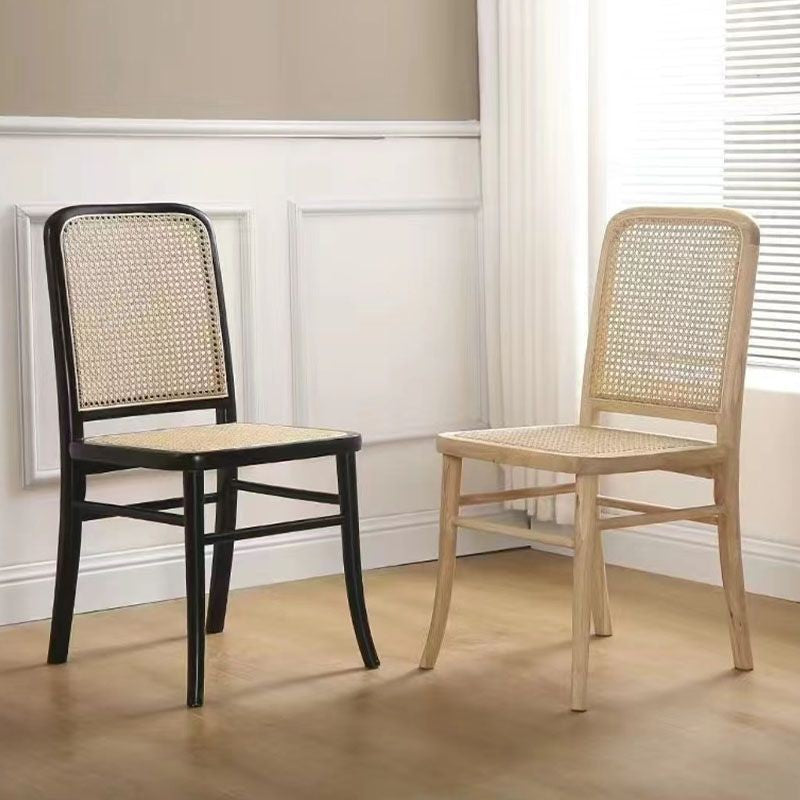 Scandinavian Rattan Lattice Dining Chair