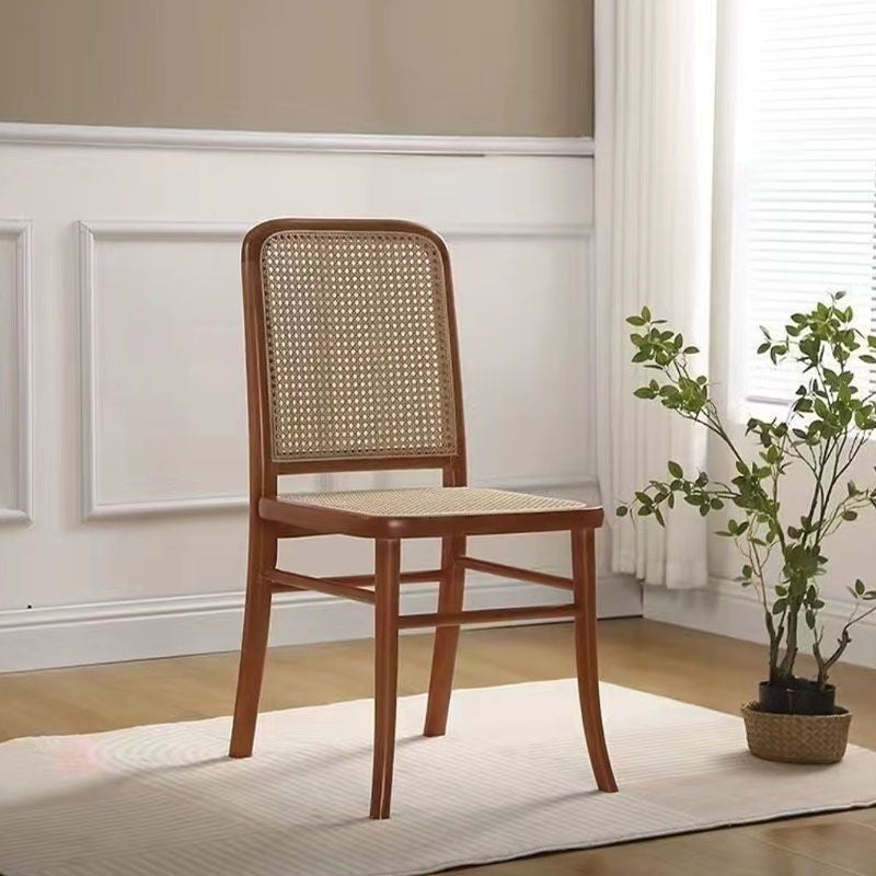 Scandinavian Rattan Lattice Dining Chair
