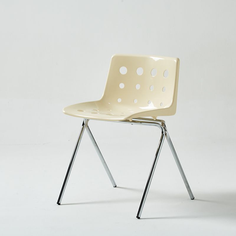 Scandinavian Steel Dining Chair — White