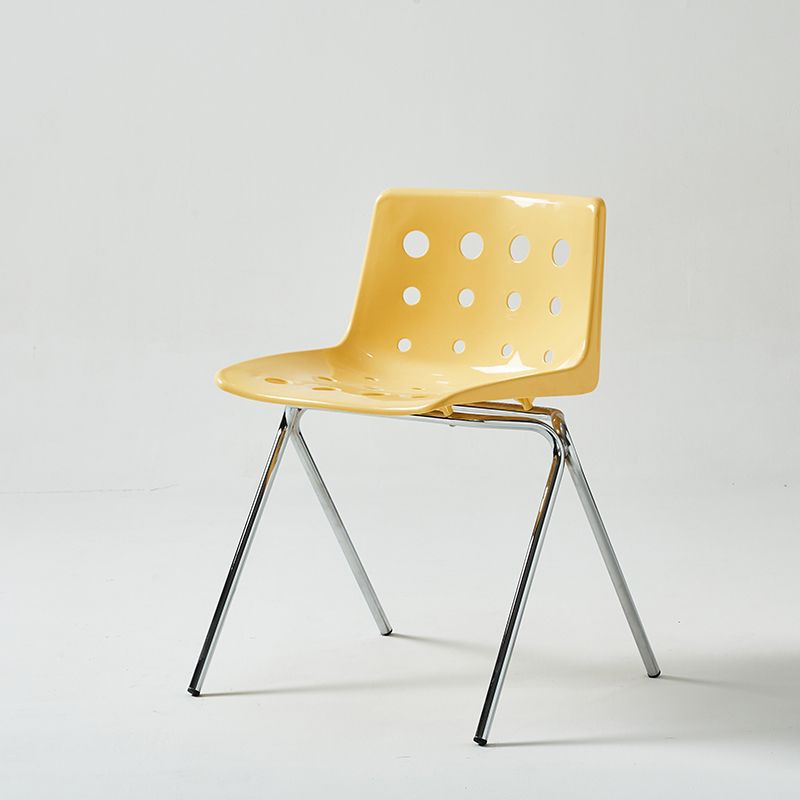 Scandinavian Steel Dining Chair — Yellow
