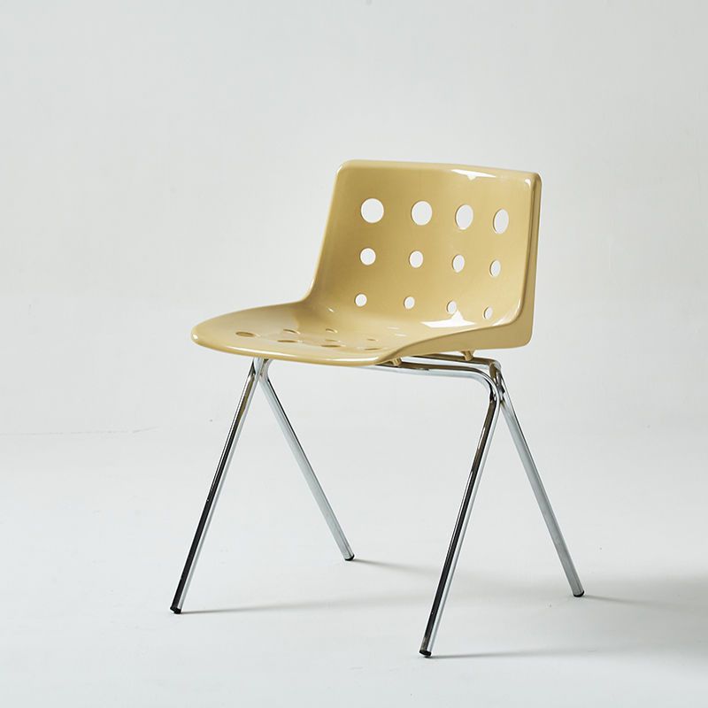 Scandinavian Steel Dining Chair — Khaki