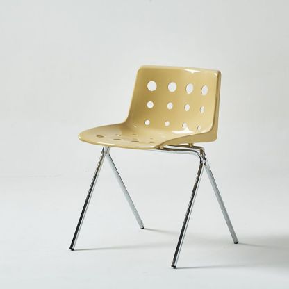 Scandinavian Steel Dining Chair — Khaki