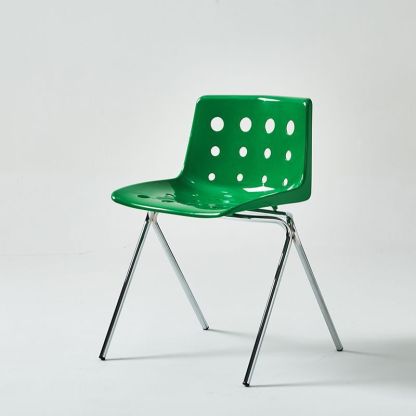 Scandinavian Steel Dining Chair — Green
