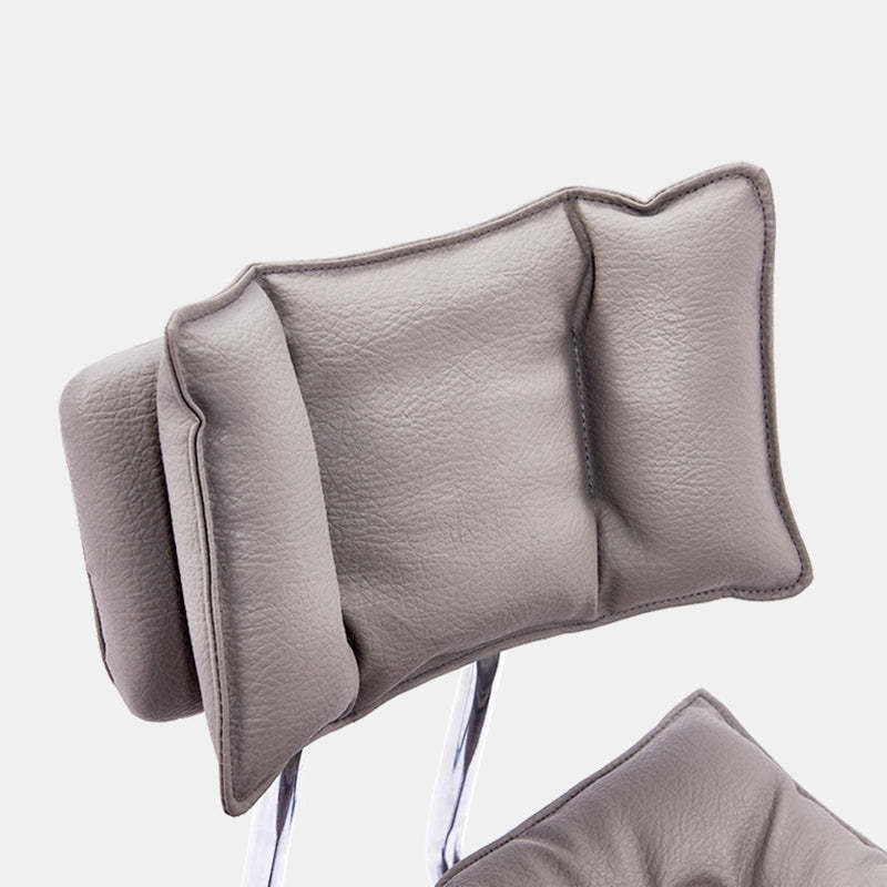 Modern Leather Adjustable Swivel Bar Stool — B / Beige