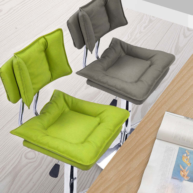 Modern Leather Adjustable Swivel Bar Stool