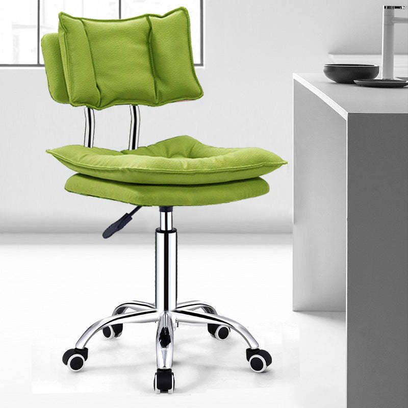 Modern Leather Adjustable Swivel Bar Stool